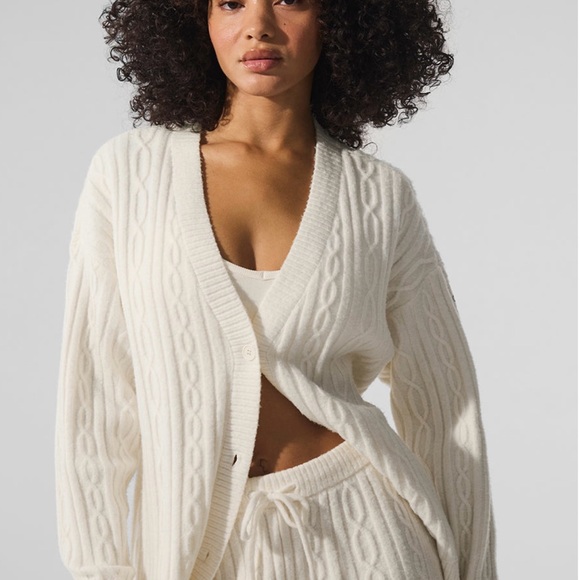 Cozy Cable Knit Cardigan Jacket - Picture 1 of 9